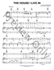 The House I Live In piano sheet music cover